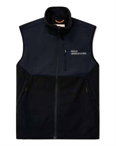 Halo - Blocked Fleece Vest - Black